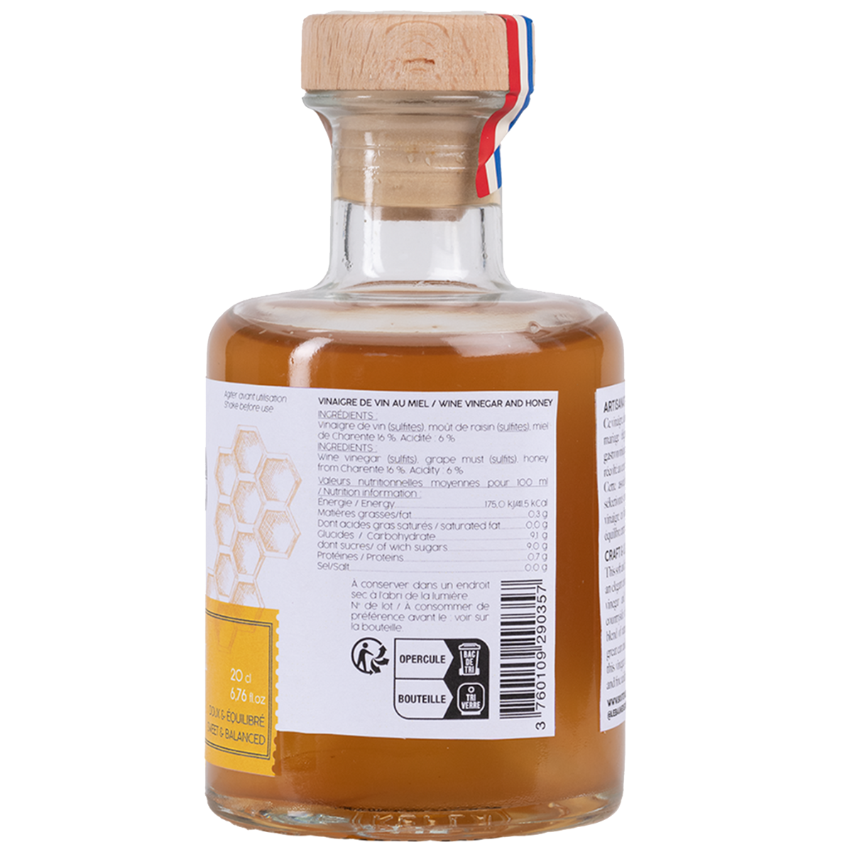 GASTRONOMIC VINEGAR - BOUTEVILLE - HONEY 20 CL