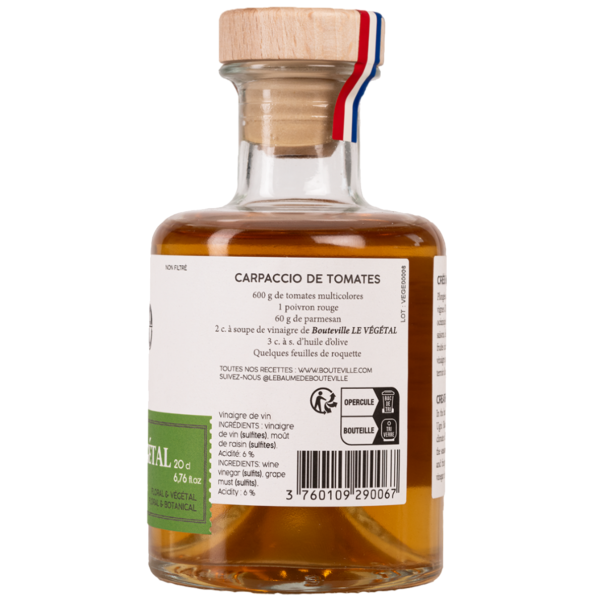 GASTRONOMIC VINEGAR - BOUTEVILLE - LE VÉGÉTAL 20 CL